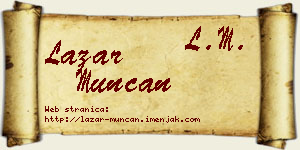 Lazar Munćan vizit kartica